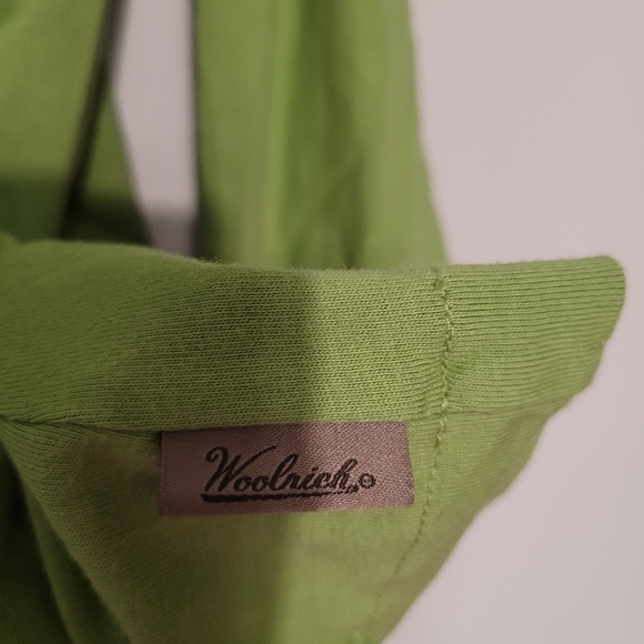 Woolrich Green Long Sleeve Tee with Front Pleat/Details - Picture 4 of 7